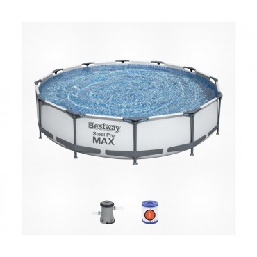 Bestway Swimming Pool with Filter  Steel Pro Power Pro Frame 3.66m x 76cm ,56416