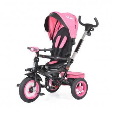 Byox reversible tricycle with air wheels and music, Jockey Pink
