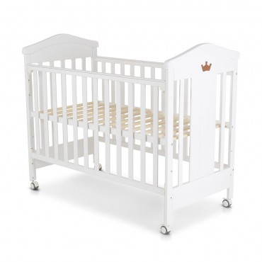 Cangaroo Wooden Baby Cot 60x120 Wing White 3800146249540