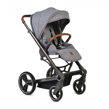 Cangaroo Baby Stroller 3 in 1 with carrycot and car seat ,Icon Grey