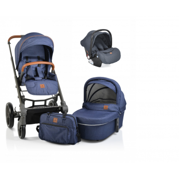 Cangaroo Baby Stroller 3 in 1  with carrycot and car seat ,Icon Jeans