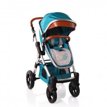 Cangaroo Luxor Beige 2 in 1 reversible combined baby stroller ,Luxor Turquoise