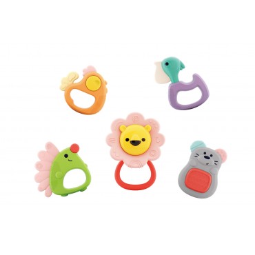 Hola Σετ 5 Μασητικά  Ζωάκια Forest Baby Teether E318A 3800146224080