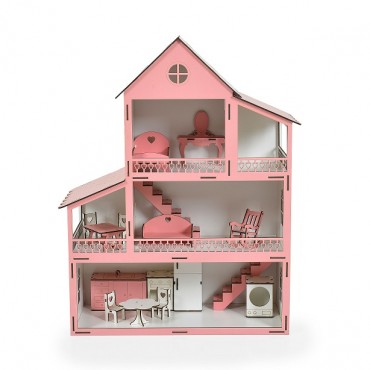 Moni Toys Wooden Doll house Lilly, Ev10