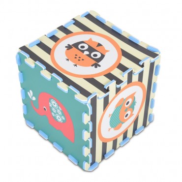 Moni Toys Εκπαιδευτικό Χαλάκι Πάζλ Δαπέδου Ελέφαντας & Κουκουβάγια Puzzle Elephant & Owl 3064