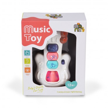 Moni Toys Βρεφική κιθάρα με μουσική και ήχους, Baby guitar K999-56B