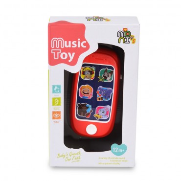 Moni Toys Βρεφικό Τηλέφωνο με ήχους και φωτισμό,  Baby smart phone K999-149