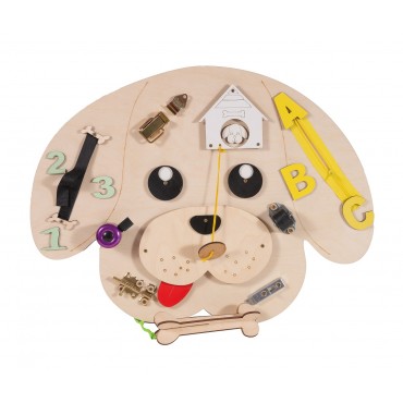 Moni Toys Ξύλινος Πίνακας Δραστηριοτήτων Montessori Wooden Board Dog 3800146224530