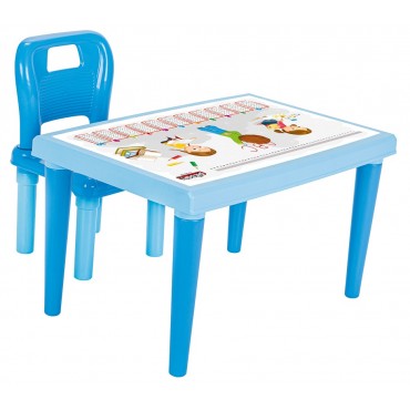 Pilsan Study Table with 1 chair  03516 Blue, 8693461039607