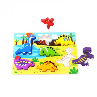 Tooky Toy Chunky Puzzle Dinosaur TKC392