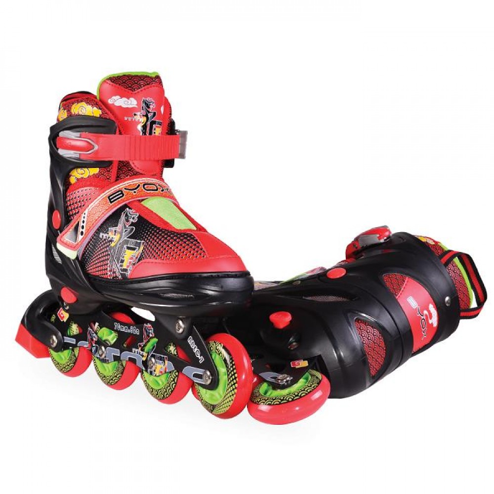 BYOX Adjustable Roller Skates In-Line L 38-41 Mask Black