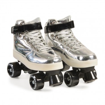 BYOX Roller skates with LED rollers (quad) Silver M (35-36)