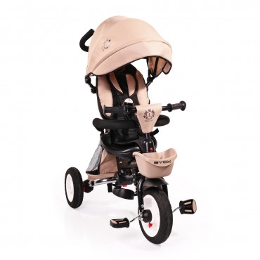 Byox Ποδήλατο Τρίκυκλο Flexy Lux με αντιστρέψιμο κάθισμα και πτυσσόμενο σκελετό, Beige