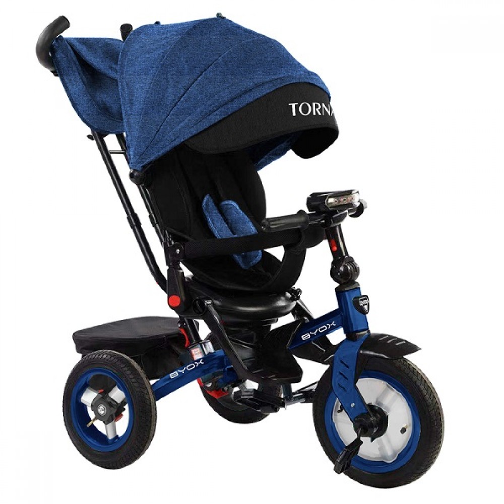 BYOX Children's tricycle with air wheels,Tornado Dark blue