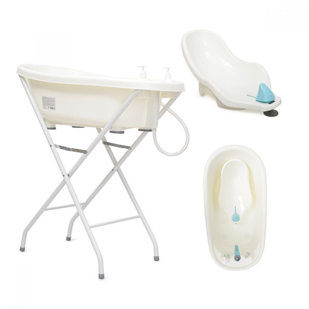 Cangaroo Baby Bath tub set with stand Bubble  Blue