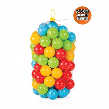 Pilsan Παιδικές χρωματιστές μπάλες 6cm 100τμχ Play Balls, 06405